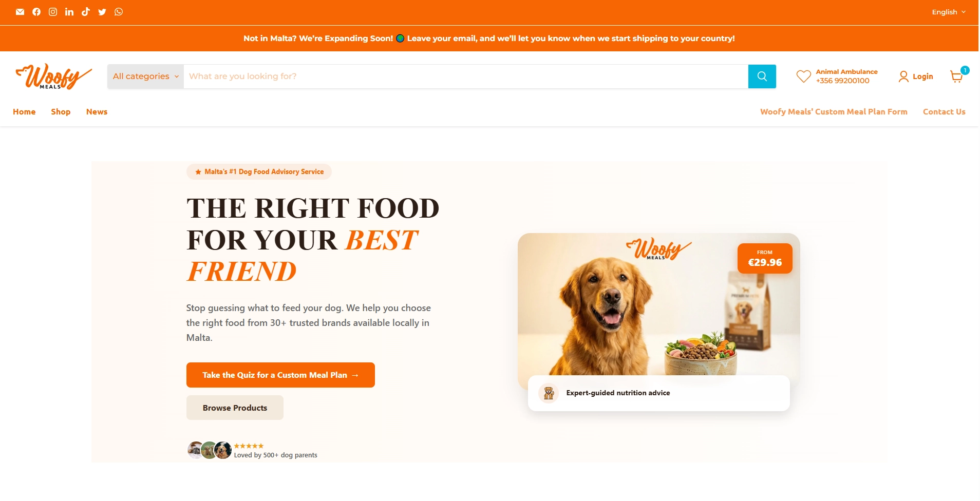 Woofy Meals – Brand Makeover & Online Shop